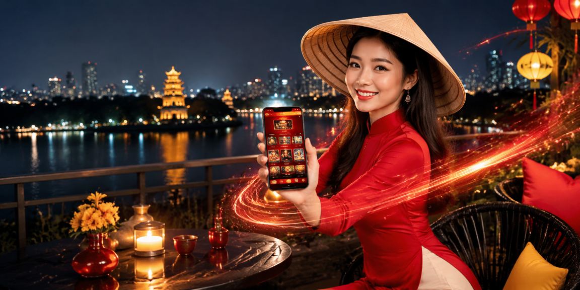 Người dùng Hà Nội sử dụng ứng dụng casino trên điện thoại bên cạnh nón lá truyền thống