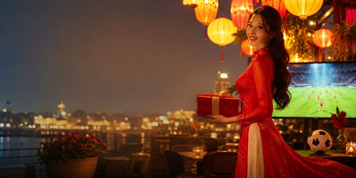 Người dùng Hà Nội mặc áo dài theo dõi cá cược bóng đá trực tuyến trên điện thoại